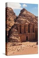 Ruins of Ad Deir Monastery at Ancient Nabatean City of Petra, Wadi Musa, Ma'an Governorate, Jordan-null-Stretched Canvas