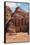 Ruins of Ad Deir Monastery at Ancient Nabatean City of Petra, Wadi Musa, Ma'an Governorate, Jordan-null-Framed Stretched Canvas