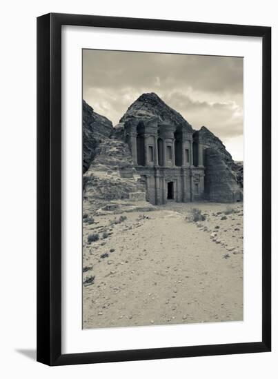 Ruins of Ad Deir Monastery at Ancient Nabatean City of Petra, Wadi Musa, Ma'an Governorate, Jordan-null-Framed Premium Photographic Print