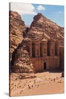 Ruins of Ad Deir Monastery at Ancient Nabatean City of Petra, Wadi Musa, Ma'an Governorate, Jordan-null-Stretched Canvas