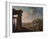 Ruins of an Ancient City, C.1810-20 (Oil on Paper, Mounted on Canvas)-John Martin-Framed Giclee Print