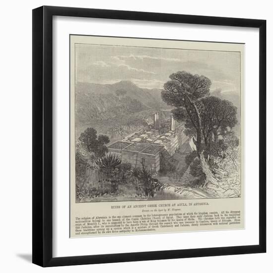 Ruins of an Ancient Greek Church at Agula, in Abyssinia-null-Framed Giclee Print