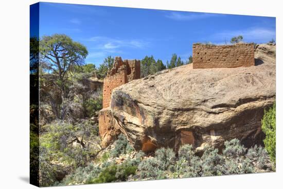 Ruins of Ancestral Puebloans, Dating from Between 900 Ad and 1200 Ad, Holly Group-Richard Maschmeyer-Stretched Canvas