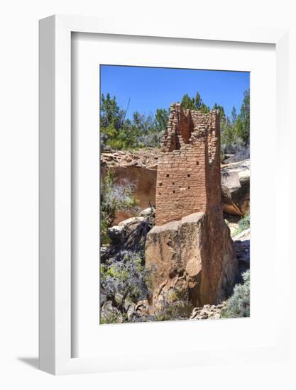 Ruins of Ancestral Puebloans, Square Tower, Dating from Between 900 Ad and 1200 Ad-Richard Maschmeyer-Framed Photographic Print