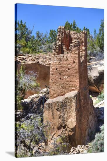 Ruins of Ancestral Puebloans, Square Tower, Dating from Between 900 Ad and 1200 Ad-Richard Maschmeyer-Stretched Canvas