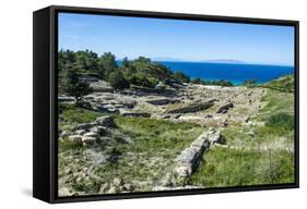 Ruins of Ancient Kameiros, Kalavarda, Rhodes, Dodecanese Islands, Greek Islands, Greece-Michael Runkel-Framed Stretched Canvas