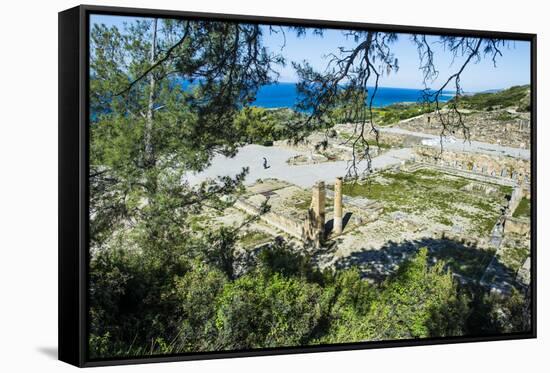 Ruins of Ancient Kameiros, Kalavarda, Rhodes, Dodecanese Islands, Greek Islands, Greece-Michael Runkel-Framed Stretched Canvas