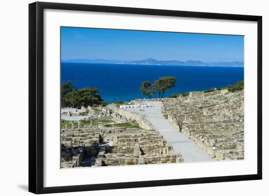 Ruins of Ancient Kameiros, Kalavarda, Rhodes, Dodecanese Islands, Greek Islands, Greece-Michael Runkel-Framed Photographic Print