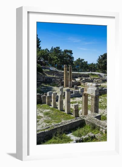 Ruins of Ancient Kameiros, Kalavarda, Rhodes, Dodecanese Islands, Greek Islands, Greece-Michael Runkel-Framed Photographic Print