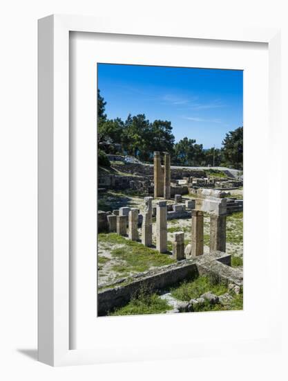 Ruins of Ancient Kameiros, Kalavarda, Rhodes, Dodecanese Islands, Greek Islands, Greece-Michael Runkel-Framed Photographic Print