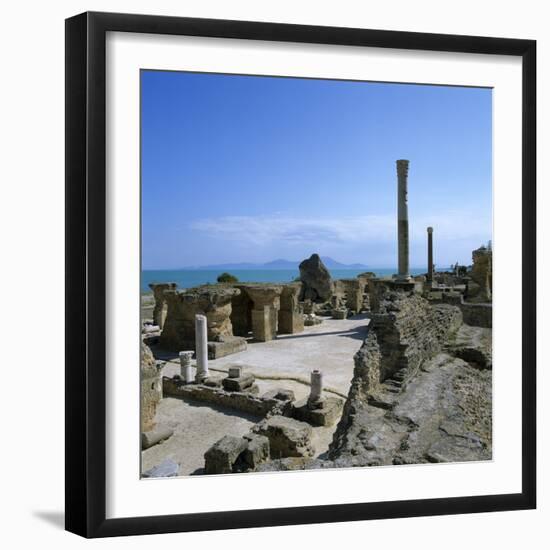 Ruins of Ancient Roman Baths, Antonine Baths, Carthage, UNESCO World Heritage Site, Tunis, Tunisia,-Stuart Black-Framed Photographic Print