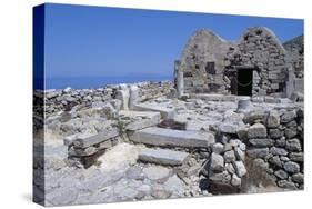 Ruins of Ancient Thera, Santorini Island, Greece-null-Stretched Canvas