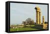 Ruins of Apollo Temple at the Acropolis of Rhodes-Jochen Schlenker-Framed Stretched Canvas