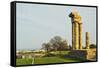 Ruins of Apollo Temple at the Acropolis of Rhodes-Jochen Schlenker-Framed Stretched Canvas