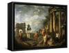 Ruins of Architecture, 18th century-Giovanni Paolo Pannini-Framed Stretched Canvas