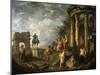 Ruins of Architecture, 18th century-Giovanni Paolo Pannini-Mounted Giclee Print