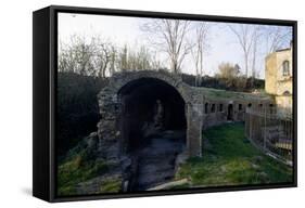 Ruins of Augustan Odeion, Mistakenly known as Tomb of Agrippina, Bacoli, Campania, Italy AD-null-Framed Stretched Canvas