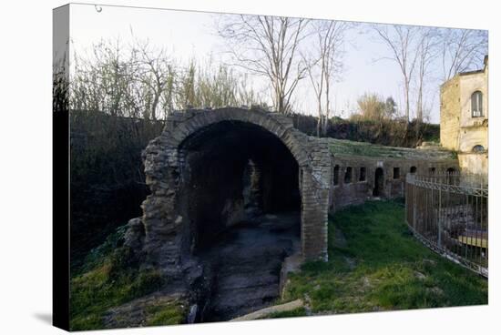 Ruins of Augustan Odeion, Mistakenly known as Tomb of Agrippina, Bacoli, Campania, Italy AD-null-Stretched Canvas