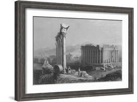 Ruins of Balbec, a Store, City of Solomon-William Henry Bartlett-Framed Giclee Print