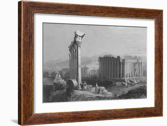 Ruins of Balbec, a Store, City of Solomon-William Henry Bartlett-Framed Giclee Print