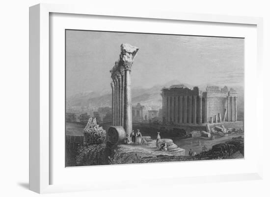 Ruins of Balbec, a Store, City of Solomon-William Henry Bartlett-Framed Giclee Print