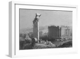 Ruins of Balbec, a Store, City of Solomon-William Henry Bartlett-Framed Giclee Print