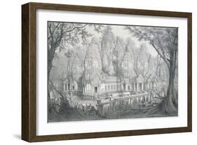 Ruins of Bayon, Cambodia, 1873-Louis Delaporte-Framed Giclee Print