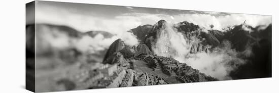 Ruins of Buildings at an Archaeological Site, Inca Ruins, Machu Picchu, Cusco Region, Peru-null-Stretched Canvas