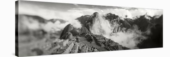 Ruins of Buildings at an Archaeological Site, Inca Ruins, Machu Picchu, Cusco Region, Peru-null-Stretched Canvas