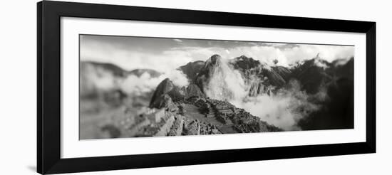 Ruins of Buildings at an Archaeological Site, Inca Ruins, Machu Picchu, Cusco Region, Peru-null-Framed Photographic Print