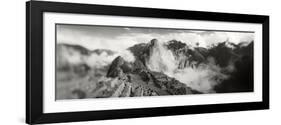 Ruins of Buildings at an Archaeological Site, Inca Ruins, Machu Picchu, Cusco Region, Peru-null-Framed Photographic Print