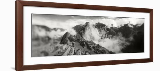 Ruins of Buildings at an Archaeological Site, Inca Ruins, Machu Picchu, Cusco Region, Peru-null-Framed Photographic Print