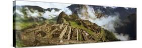 Ruins of Buildings at an Archaeological Site, Inca Ruins, Machu Picchu, Cusco Region, Peru-null-Stretched Canvas