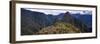 Ruins of Buildings at an Archaeological Site, Inca Ruins, Machu Picchu, Cusco Region, Peru-null-Framed Premium Photographic Print