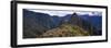 Ruins of Buildings at an Archaeological Site, Inca Ruins, Machu Picchu, Cusco Region, Peru-null-Framed Premium Photographic Print