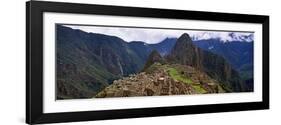 Ruins of Buildings at an Archaeological Site, Inca Ruins, Machu Picchu, Cusco Region, Peru-null-Framed Photographic Print