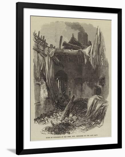 Ruins of Buildings at Old Ford, Bow, Destroyed by the Late Gale-null-Framed Giclee Print