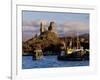 Ruins of Castle Moil and Fishing Harbour at Kyleakin, Skye, Inner Hebrides, Highlands, Scotland-Patrick Dieudonne-Framed Photographic Print