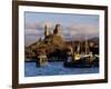 Ruins of Castle Moil and Fishing Harbour at Kyleakin, Skye, Inner Hebrides, Highlands, Scotland-Patrick Dieudonne-Framed Photographic Print