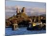 Ruins of Castle Moil and Fishing Harbour at Kyleakin, Skye, Inner Hebrides, Highlands, Scotland-Patrick Dieudonne-Mounted Photographic Print