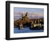 Ruins of Castle Moil and Fishing Harbour at Kyleakin, Skye, Inner Hebrides, Highlands, Scotland-Patrick Dieudonne-Framed Photographic Print