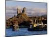 Ruins of Castle Moil and Fishing Harbour at Kyleakin, Skye, Inner Hebrides, Highlands, Scotland-Patrick Dieudonne-Mounted Photographic Print