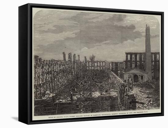 Ruins of Colonel Colt's Patent Firearms Factory at Hartford-null-Framed Stretched Canvas