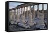 Ruins of Colonnade in Palmyra-null-Framed Stretched Canvas