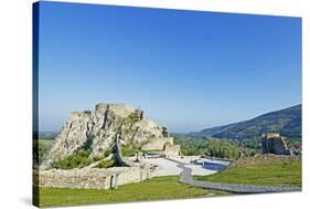 Ruins of Devin Castle, Danube River, Bratislava, Slovakia, Europe-Christian Kober-Stretched Canvas