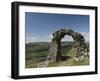 Ruins of Dinas Bran Castle and Village of Llangollen Below, Denbighshire-Richard Maschmeyer-Framed Photographic Print