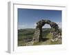 Ruins of Dinas Bran Castle and Village of Llangollen Below, Denbighshire-Richard Maschmeyer-Framed Photographic Print