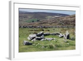 Ruins of Early Bronze Age House, About 3500 Years Old, Grimspound-David Lomax-Framed Photographic Print