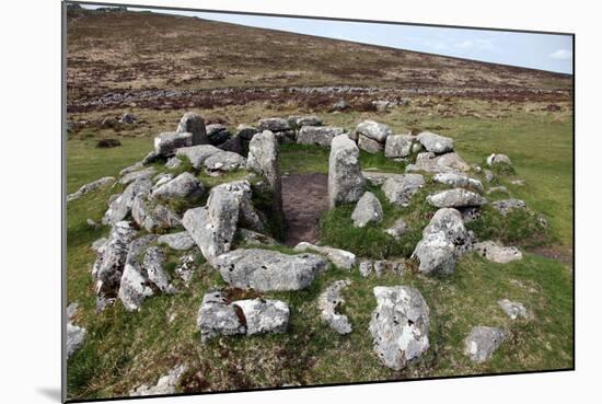 Ruins of Early Bronze Age House, About 3500 Years Old, Grimspound-David Lomax-Mounted Photographic Print