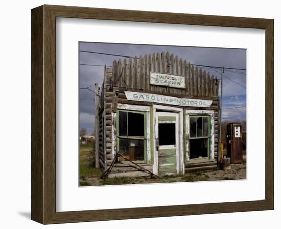 Ruins of Gas Station, Pinedale, Wyoming, United States of America, North America-Balan Madhavan-Framed Photographic Print